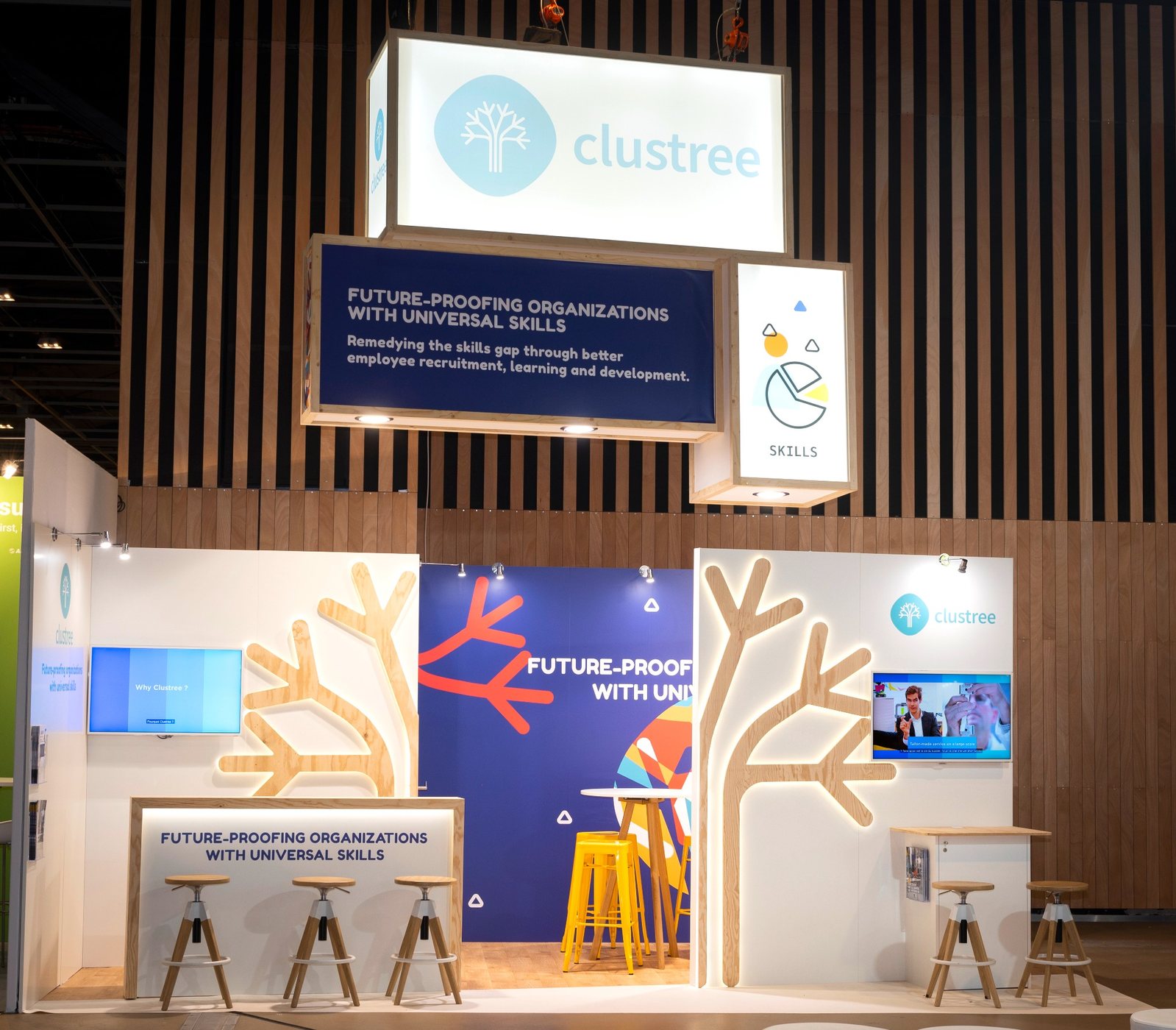 Stand sur mesure Clustree — Unleash Conference — 18 m²