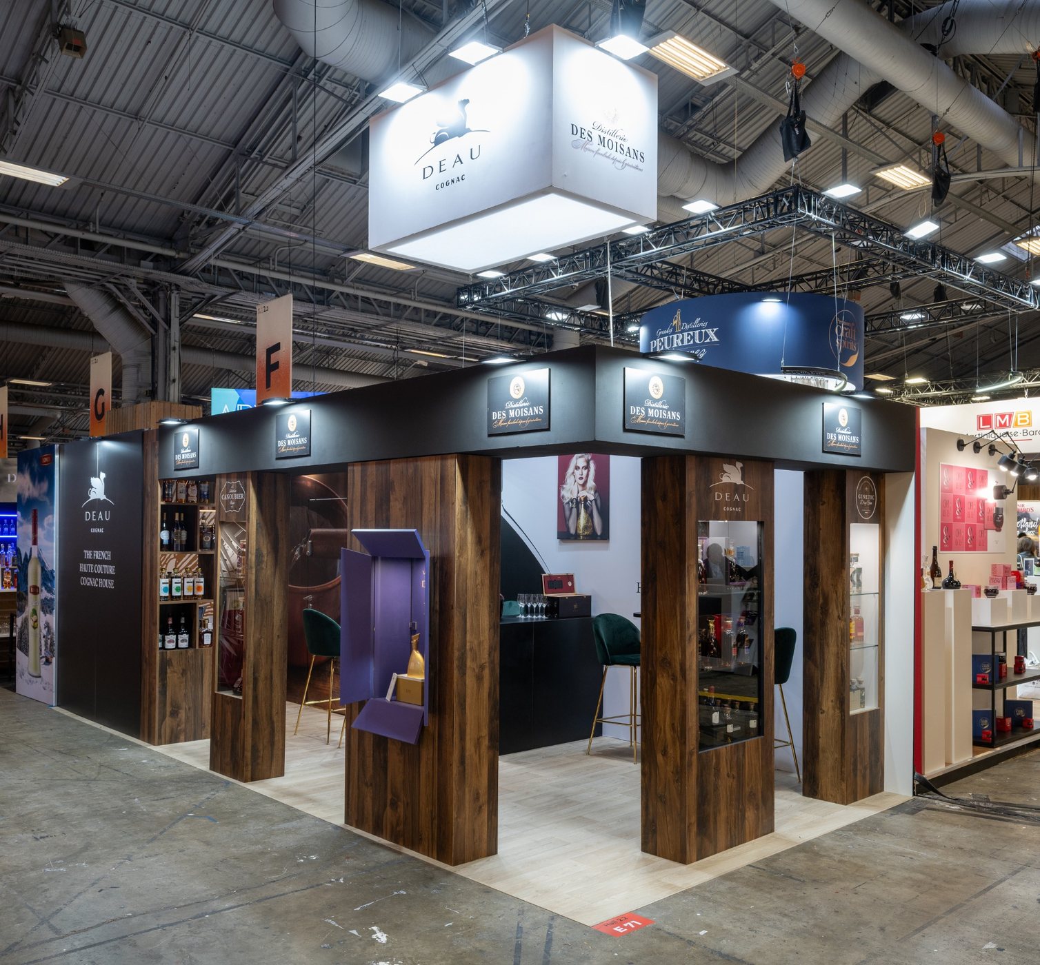 Stand sur mesure Cognac Deau – Distillerie des Moisans — 24 à 30 m²